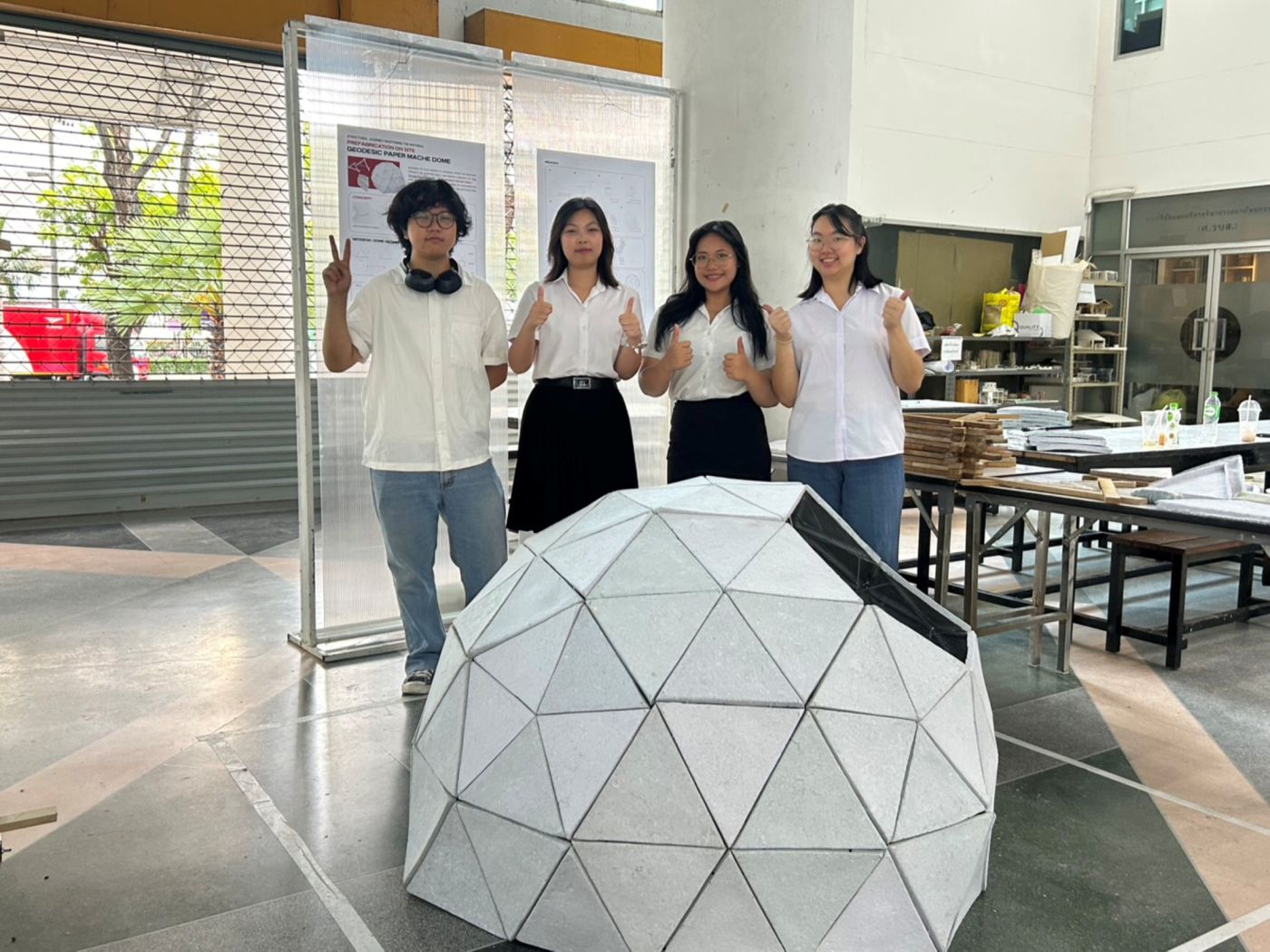 Geodesic Paper Mache Dome